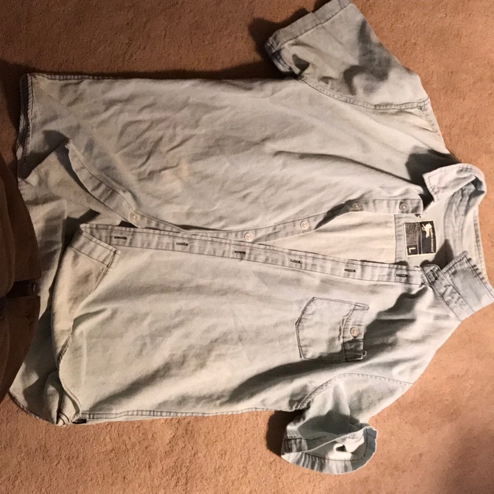 Faded cotton/denim style shirt- modern amusements